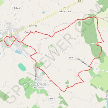 Itinéraire Le circuit des Ducs de Lauzun - Pays du Dropt, distance, dénivelé, altitude, carte, profil, trace GPS