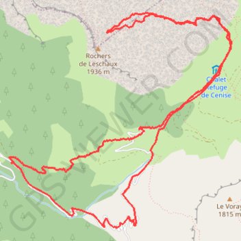 Itinéraire Rochers de Leschaux, distance, dénivelé, altitude, carte, profil, trace GPS
