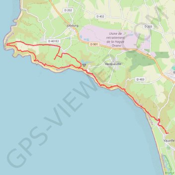 Itinéraire Randonnée Vauville, distance, dénivelé, altitude, carte, profil, trace GPS