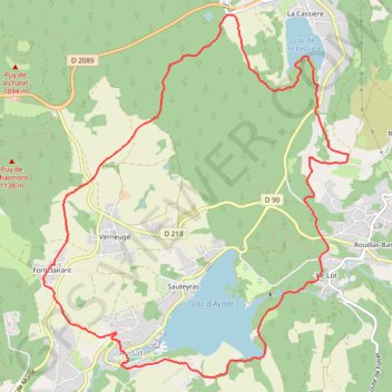 Itinéraire Aydat Marche 7 juin 2020 à 13:32, distance, dénivelé, altitude, carte, profil, trace GPS