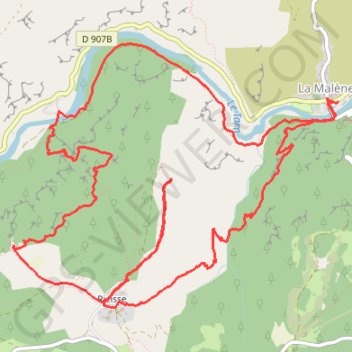 Itinéraire Boucle de la Malène, Roc du Serre, distance, dénivelé, altitude, carte, profil, trace GPS