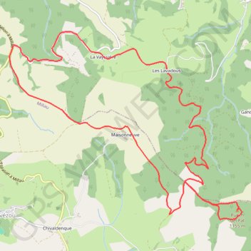 Itinéraire Boucle VTT Pic du Pal - Maisonneuve - Vacquières, distance, dénivelé, altitude, carte, profil, trace GPS
