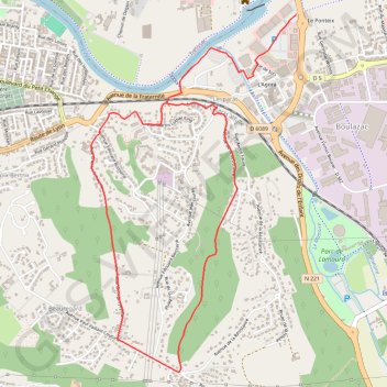 Itinéraire Boulazac à partir du Palio, distance, dénivelé, altitude, carte, profil, trace GPS