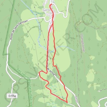 Itinéraire Tour de la Praille, distance, dénivelé, altitude, carte, profil, trace GPS