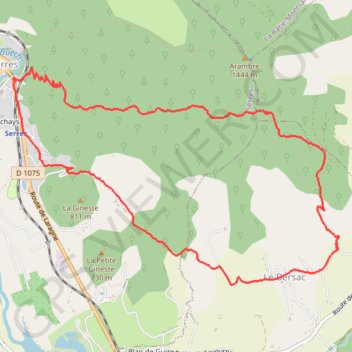 Itinéraire Pas de la Louve, distance, dénivelé, altitude, carte, profil, trace GPS