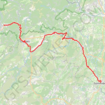 Itinéraire Le Vigan Sommières, distance, dénivelé, altitude, carte, profil, trace GPS