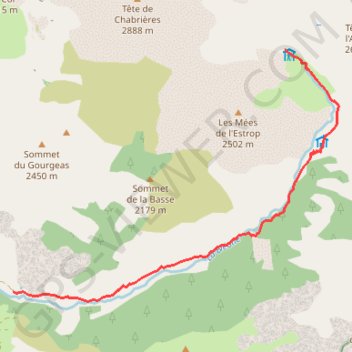 Itinéraire Refuge de l'Estro, distance, dénivelé, altitude, carte, profil, trace GPS