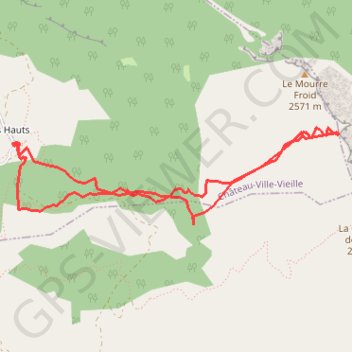 Itinéraire Crete de mourre froid, distance, dénivelé, altitude, carte, profil, trace GPS
