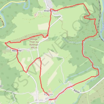 Itinéraire Rahier, distance, dénivelé, altitude, carte, profil, trace GPS