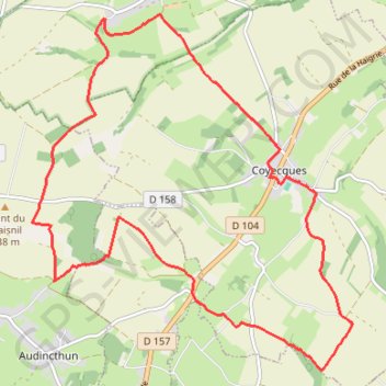 Itinéraire Monts et vallées à Coyecques, distance, dénivelé, altitude, carte, profil, trace GPS