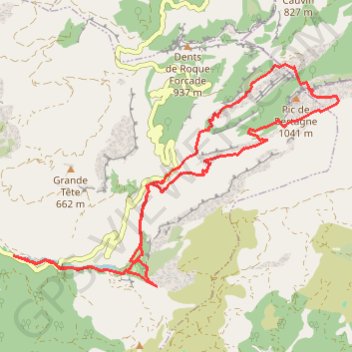 Itinéraire Pic de Bertagne-Saint Pons, distance, dénivelé, altitude, carte, profil, trace GPS