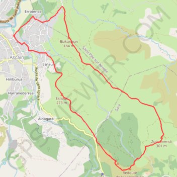 Itinéraire Les trois sommets de Bizkarzun, Zuhalmendi et Esnaur, distance, dénivelé, altitude, carte, profil, trace GPS