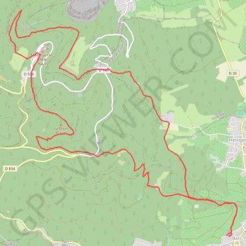 Itinéraire Barr - Mont Sainte-Odile, distance, dénivelé, altitude, carte, profil, trace GPS