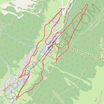 Itinéraire Boucle autour de Vallorcine, distance, dénivelé, altitude, carte, profil, trace GPS