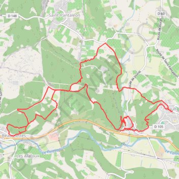 Itinéraire Goult-Lumière, distance, dénivelé, altitude, carte, profil, trace GPS