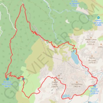 Itinéraire Boucle au Grand Colon, distance, dénivelé, altitude, carte, profil, trace GPS