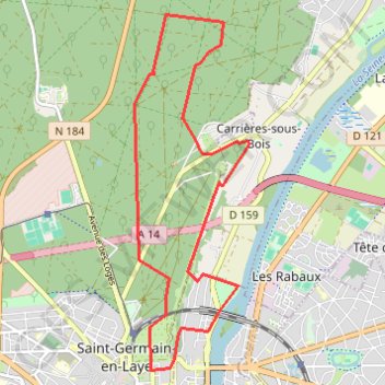 Itinéraire Forêt de Saint Germain en Laye, distance, dénivelé, altitude, carte, profil, trace GPS