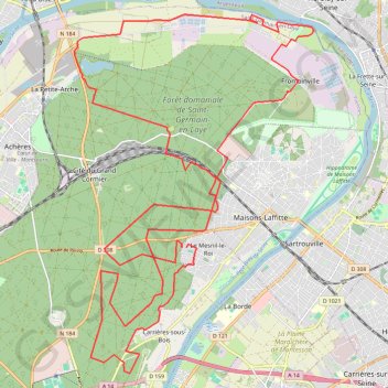 Itinéraire G2 39 km 395 m G2 Hiver Jardin d'Herblay, distance, dénivelé, altitude, carte, profil, trace GPS