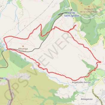 Itinéraire Altxanga, distance, dénivelé, altitude, carte, profil, trace GPS