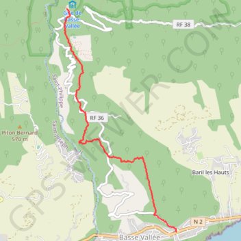 Itinéraire Réunion - J16, distance, dénivelé, altitude, carte, profil, trace GPS