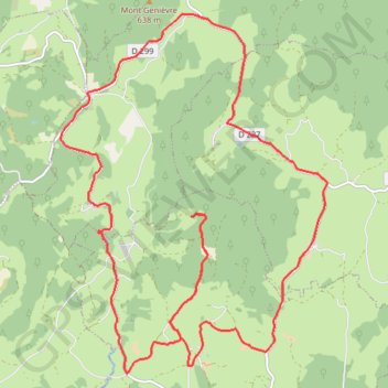 Itinéraire Montcharlon - Sanglier - le Niret, distance, dénivelé, altitude, carte, profil, trace GPS