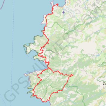 Itinéraire E12 - Calvi - Porto, distance, dénivelé, altitude, carte, profil, trace GPS