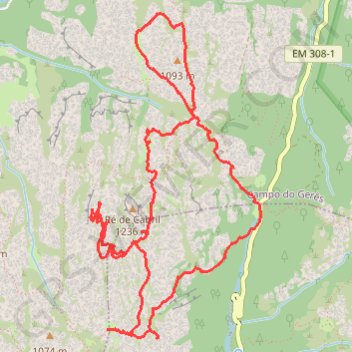 Itinéraire Boucle de 10km de Mata de Albergaria (Geres - Portugal), distance, dénivelé, altitude, carte, profil, trace GPS
