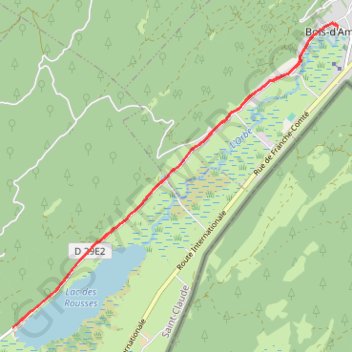 Itinéraire Le Vivier du lac - Bois-d'Amont, distance, dénivelé, altitude, carte, profil, trace GPS