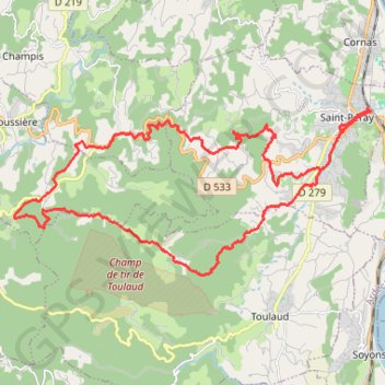 Itinéraire Balade sur les hauteurs de saint peray, distance, dénivelé, altitude, carte, profil, trace GPS