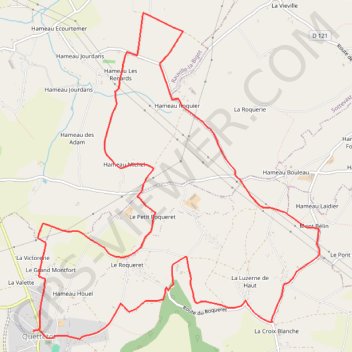 Itinéraire Quettetot (50260), distance, dénivelé, altitude, carte, profil, trace GPS