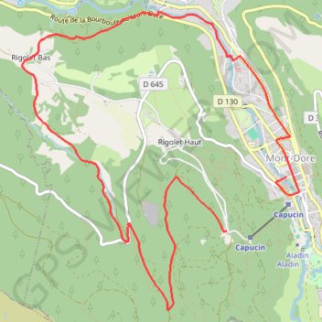 Itinéraire Sancy - Descente du Rigolet - Secteur Le Mont-Dore, distance, dénivelé, altitude, carte, profil, trace GPS