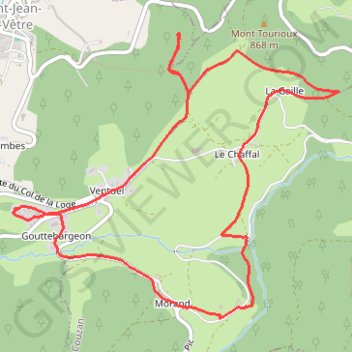 Itinéraire Saint-Jean-La-Vêtre, distance, dénivelé, altitude, carte, profil, trace GPS