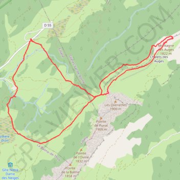 Itinéraire Plateau des Glières, distance, dénivelé, altitude, carte, profil, trace GPS