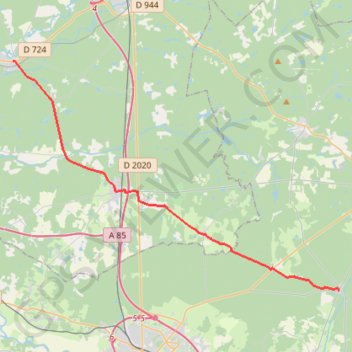 Itinéraire De Vouzeron à la Ferté-Imbault, distance, dénivelé, altitude, carte, profil, trace GPS