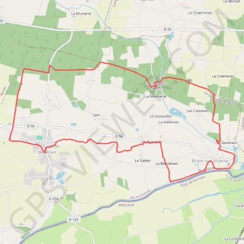 Itinéraire Crêtes et Rivière - La Chapelle-de-Brain, distance, dénivelé, altitude, carte, profil, trace GPS