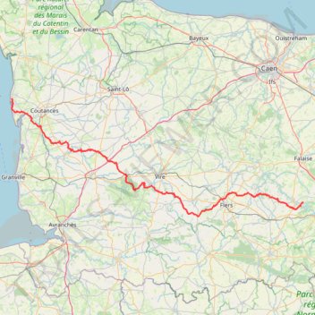 Itinéraire 1 - 3JN 2ième étape, distance, dénivelé, altitude, carte, profil, trace GPS