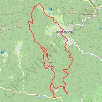 Itinéraire Dusenbach, Taennchel, Thannenkirch, Saint-Ulrich, distance, dénivelé, altitude, carte, profil, trace GPS