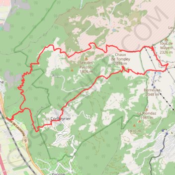 Itinéraire Roche - Tour d'Aï, distance, dénivelé, altitude, carte, profil, trace GPS