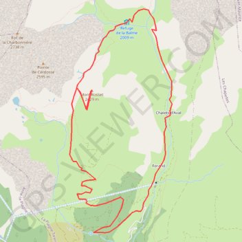 Itinéraire Tour et sommet du Mont Rosset, distance, dénivelé, altitude, carte, profil, trace GPS