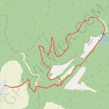 Itinéraire D'Urcy au Leuzeu, distance, dénivelé, altitude, carte, profil, trace GPS
