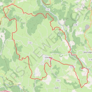 Itinéraire Marche Des Violettes Cremeaux, distance, dénivelé, altitude, carte, profil, trace GPS