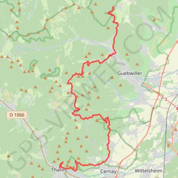 Itinéraire Etape 1 Vosges 2024 bis-18140386, distance, dénivelé, altitude, carte, profil, trace GPS
