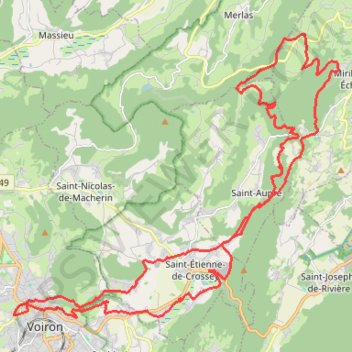 Itinéraire Saint-Roch, distance, dénivelé, altitude, carte, profil, trace GPS