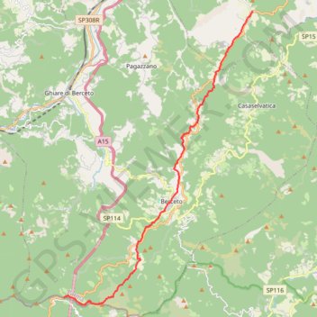 Itinéraire VFS - IT21 - Cassio - Passo della Cisa, distance, dénivelé, altitude, carte, profil, trace GPS