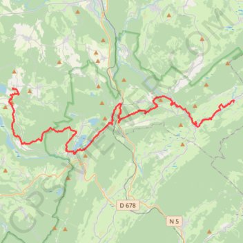 Itinéraire EJ5 Menetrux Foncine le Haut, distance, dénivelé, altitude, carte, profil, trace GPS