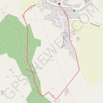 Itinéraire Saint-Aubin-de-Terregatte, distance, dénivelé, altitude, carte, profil, trace GPS