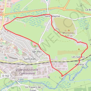 Itinéraire MOULIN DE CANTARANE, distance, dénivelé, altitude, carte, profil, trace GPS