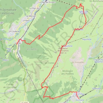Itinéraire Aiguillette des Posettes, distance, dénivelé, altitude, carte, profil, trace GPS