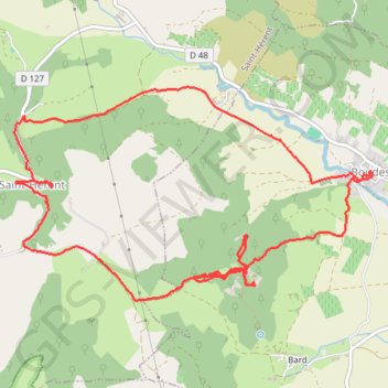 Itinéraire Boudes-Saint-Hérand, distance, dénivelé, altitude, carte, profil, trace GPS