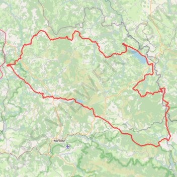 Itinéraire Tour de Margeride (Lozère), distance, dénivelé, altitude, carte, profil, trace GPS
